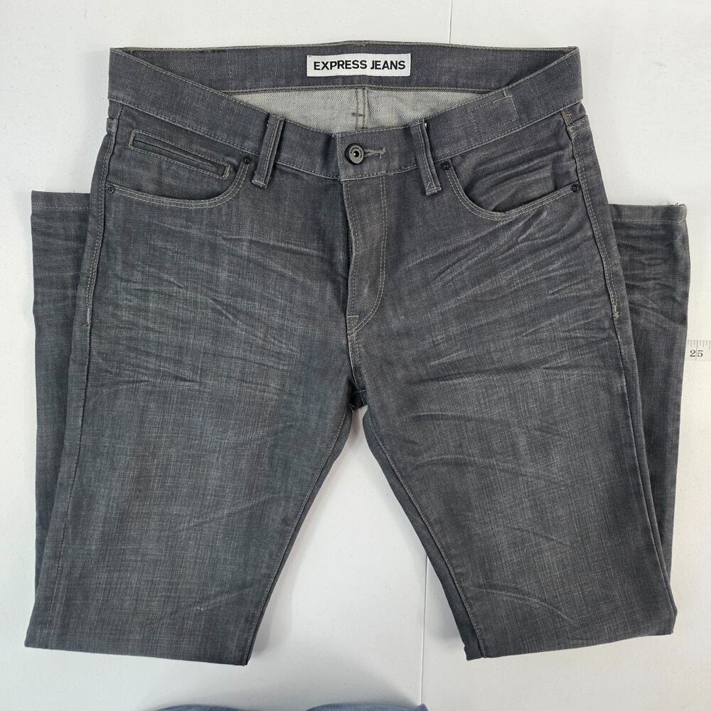 Express Gray Slim Straight Men's Jeans